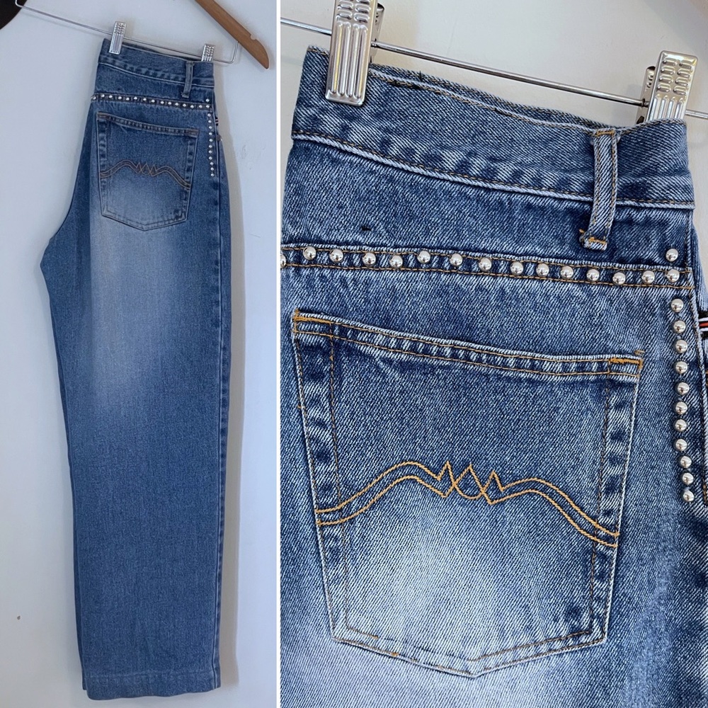 Vintage American Motorcycle Jeans in perfectly worn in condition, Sz 30